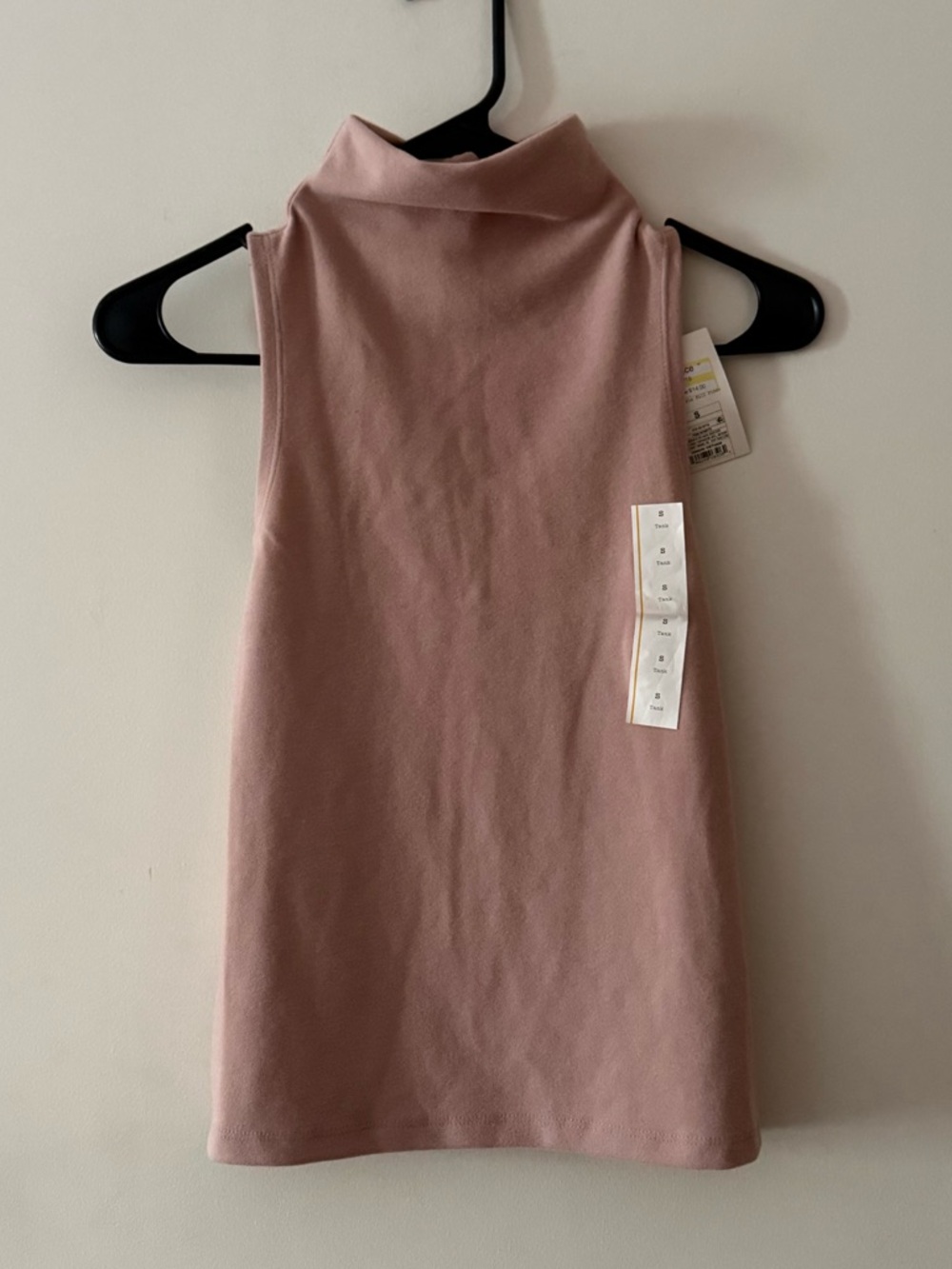 a new day pink mauve sleeveless mock neck tank